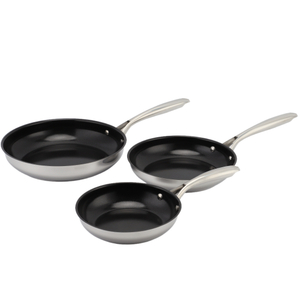 Hot Sale Wholesale Tri-ply Base Stainless Steel Pan 20/24/26/28cm 8inch/10inch/12inch Non-stick Ceramic Coating Cookware Frying Pan