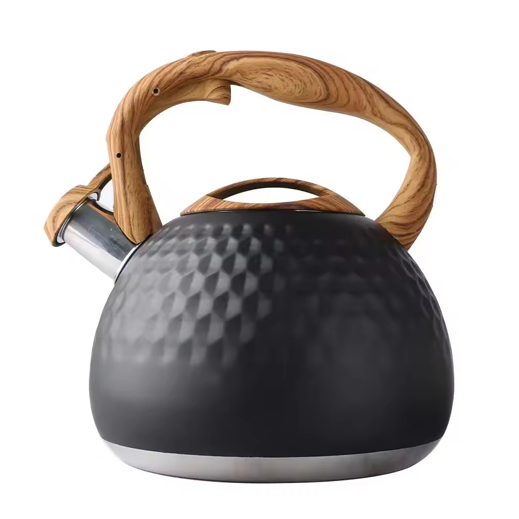 Modern 2.7L Stainless Steel Whistling Tea Kettle 2.8QT Factory Stovetop Kettle Metal Material