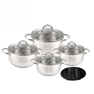 Wholesale Classic Cookware Set Eco-Friendly Stainless Steel Casserole Set Soup & Stock Pots With Lids