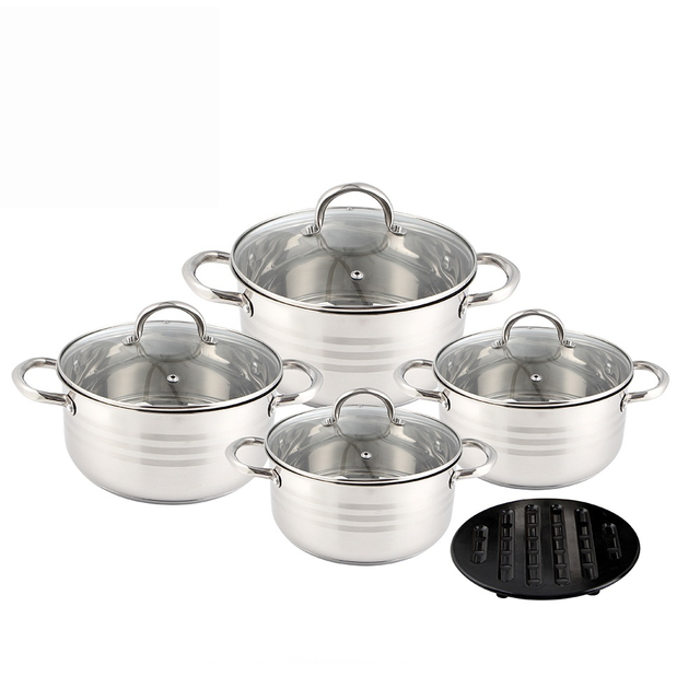 Wholesale Classic Cookware Set Eco-Friendly Stainless Steel Casserole Set Soup & Stock Pots With Lids