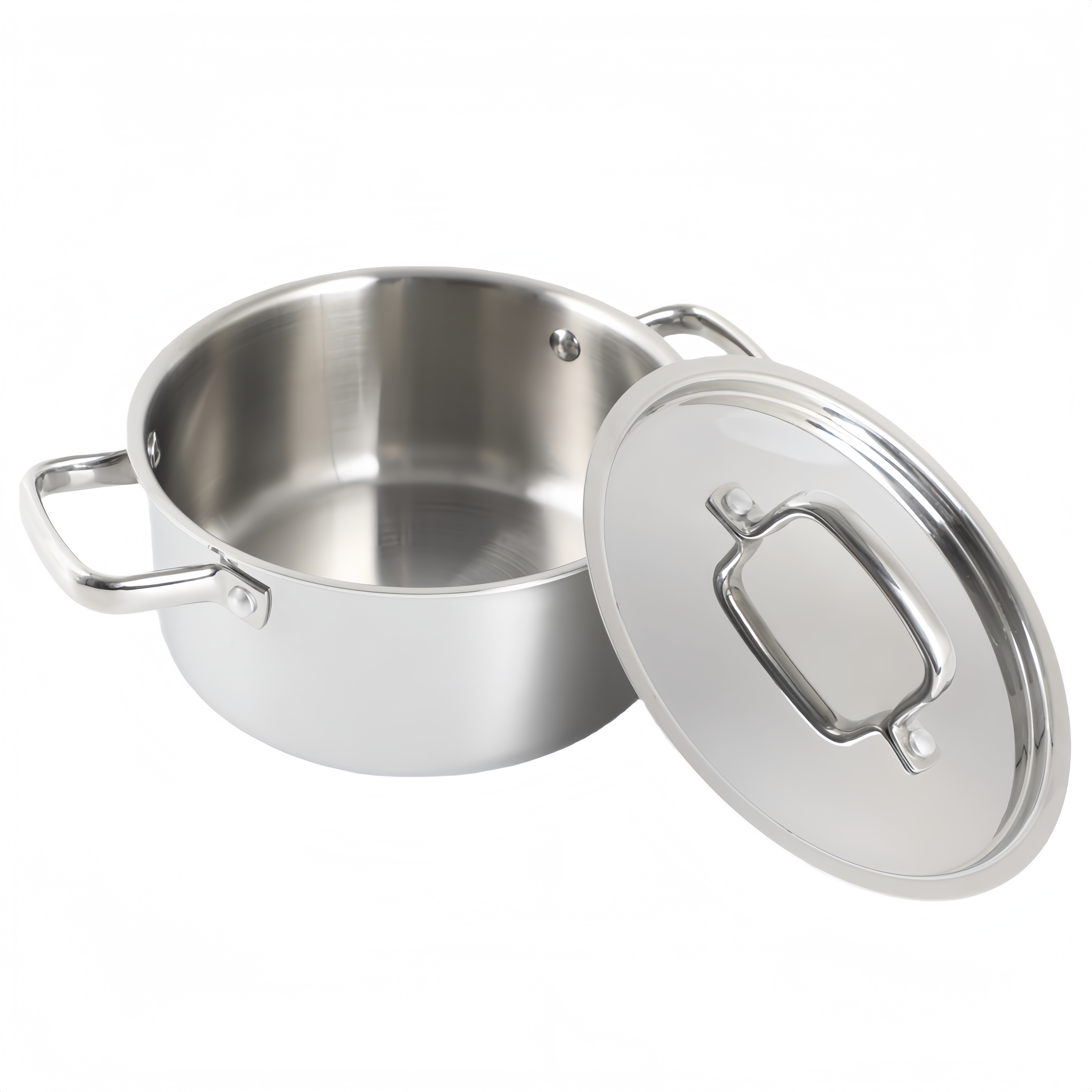 Best Seller German Kitchen Ware 8 Pieces Triply Stainless Steel Cookware Sets Stainless Steel Cooking Pots and Pans Sets