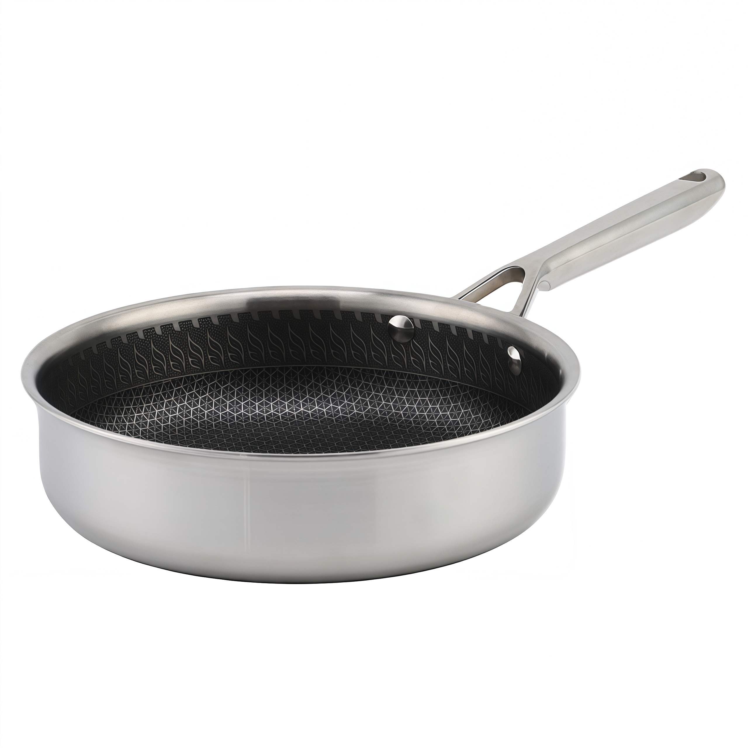 New Non Stick Tri Ply Stainless Steel Honeycomb Cookware Set Stainless Steel Pots and Pans Frying Pan Wok Pizza Pan Saucepan Pot Set