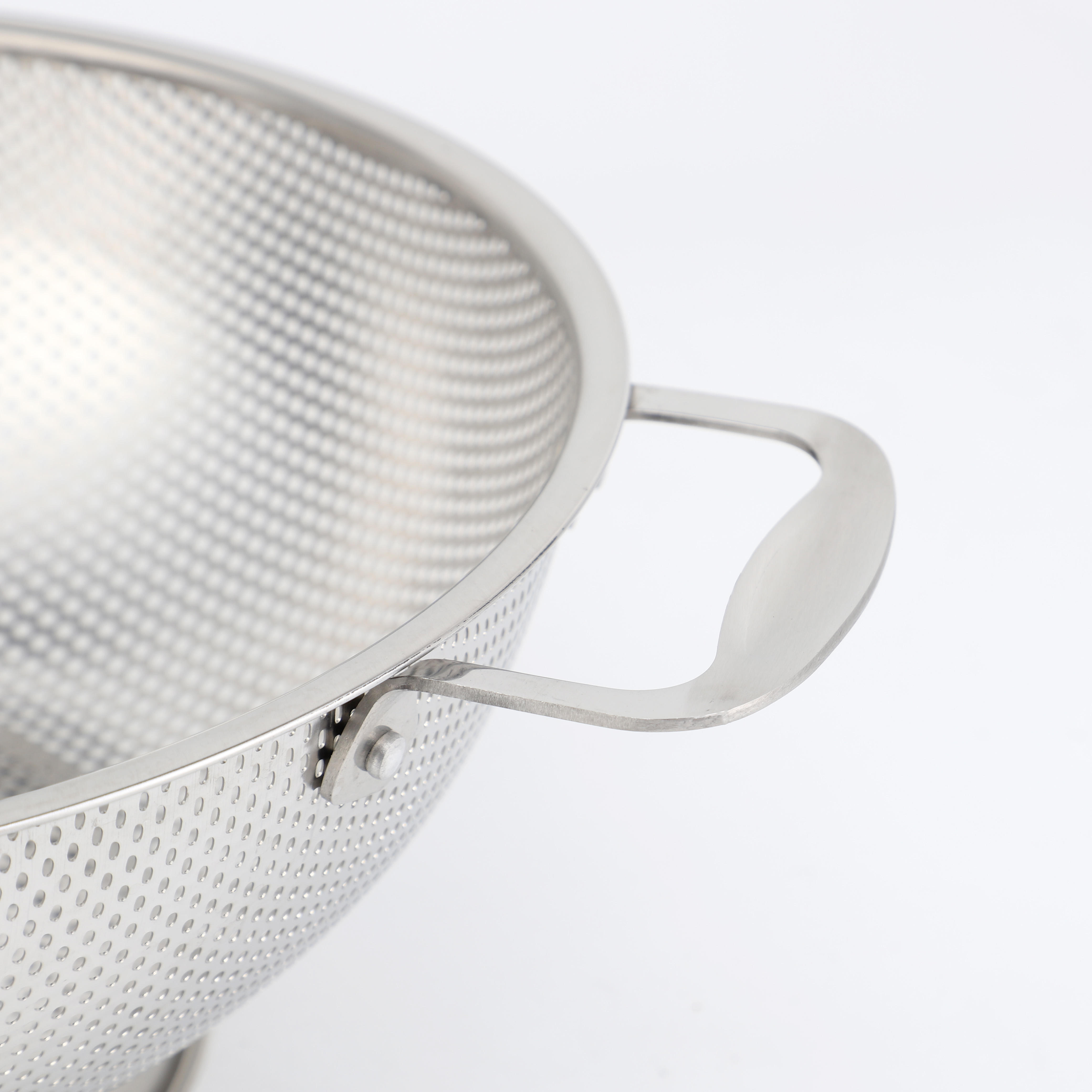 New Fruit Vegetable Kitchen Strainer Colanders Set Stainless Steel Drain Wash Storage Drain Basket Stainless Steel Mesh Strainer