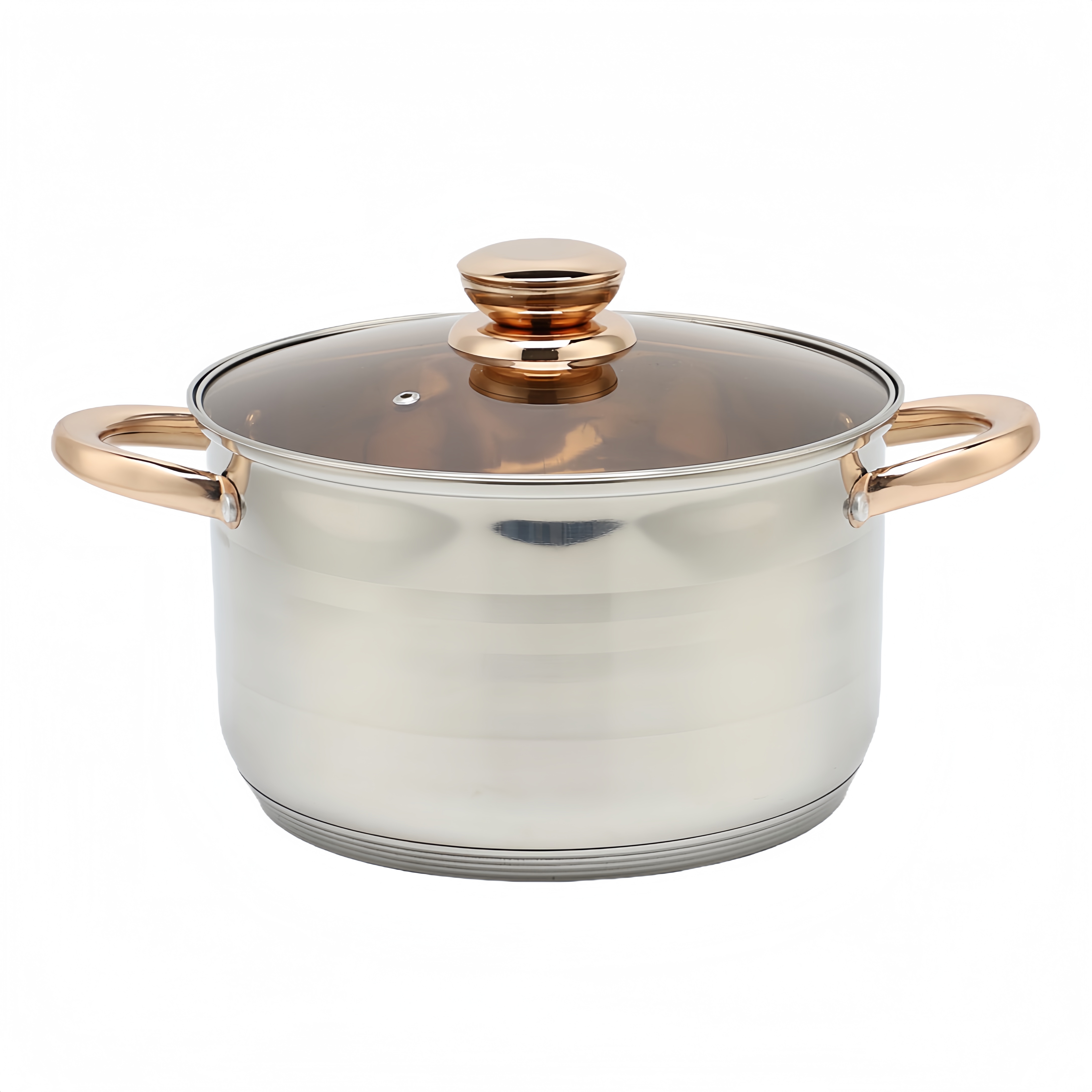 Wholesale Delicate Appearance Multi Function Thickening Base Cookware Stainless Steel Casserole Set Soup & Stock Pots With Lids