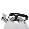2.5L Color Painting White Kettle Whistling Tea Pot Stainless Steel Whistle Stove Top Kettle Black