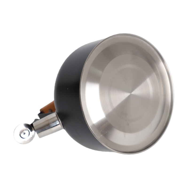 Retro Design Top Ranking Kitchen Food Grade Stainless Steel Stove Top Whistling Tea Kettle Teapot with Black Coating