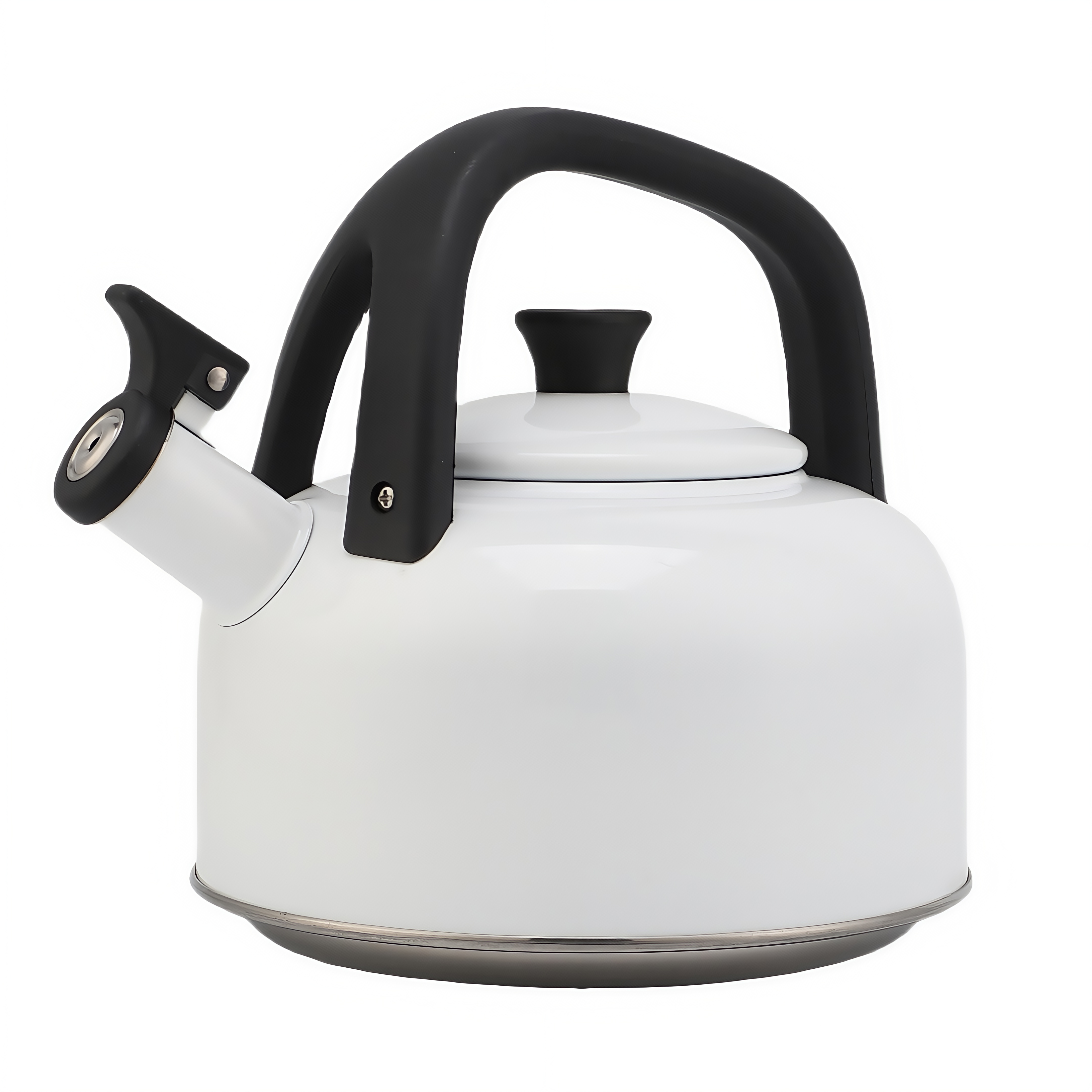  3L Stainless Steel Tea Kettle Round Whistling Stovetop Pot Food Grade Metal Teapot for Stove Top