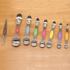 Custom hot selling Magnetic Measuring Spoons Set/Double End Design for Dry And Liquid/kitchen accessories gadget metal set of 8