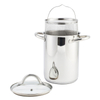 Asparagus Steamer Pot with Mesh Basket-3 Quart Stainless Steel Vegetable Cooker with Tempered Glass Lid