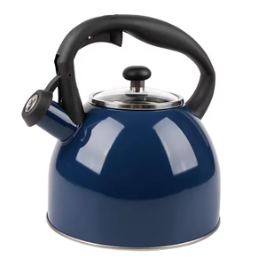 Stainless Steel Whistling Tea Kettle With Glass Lid