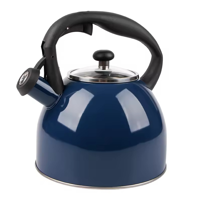 Stainless Steel Whistling Tea Kettle With Glass Lid