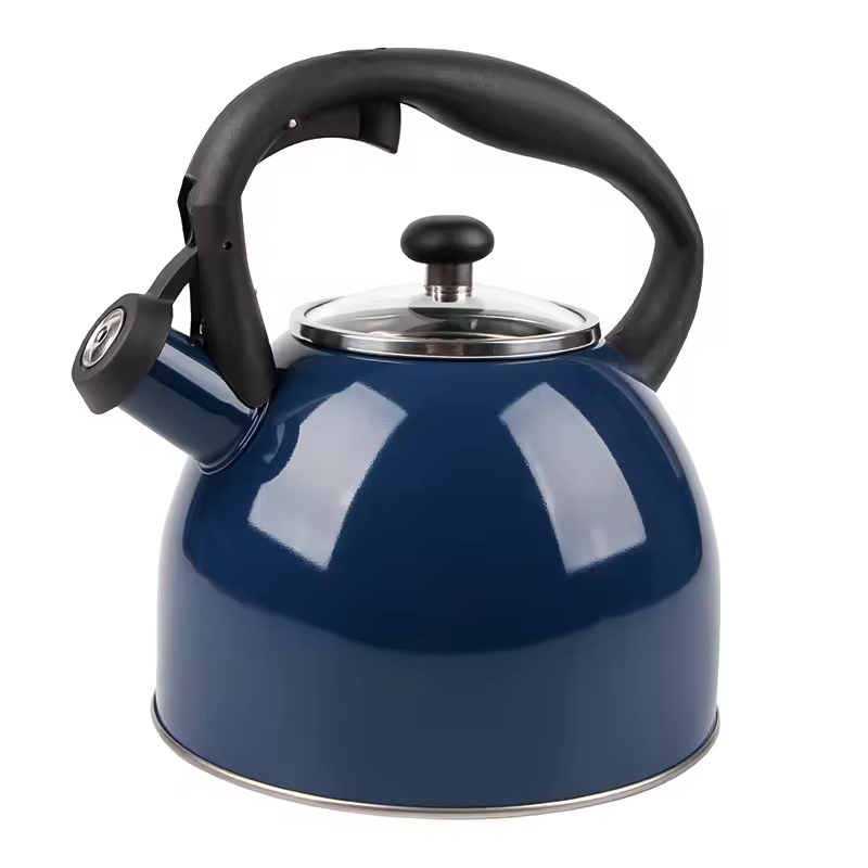 Stainless Steel Whistling Tea Kettle With Glass Lid