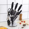 High Quality Stainless Steel Chef Bread Carving Utility Paring Kitchen Knives Handmade Kitchen Knife Sets with Block