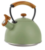 Factory Wholesale 3L Whistling Tea Kettle Pot Wood-Pattern Cool-Touch Handle Stainless Steel Hot Water Teapot for ALL Stovetop