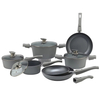 11 PCS Customizable Removable Handle Non Stick Pans and Pots Set Induction Cast Aluminum Ceramic Cookware Set Pots and Pans Set