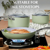 6 PCS Customizable Ceramic Non Stick Saucepans and Pots Set Induction Cast Aluminum Ceramic Cookware Set Pots and Pans Set