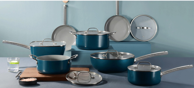 10 PCS Customizable Ceramic Non Stick Pans and Pots Set Induction Cast Aluminum Ceramic Cookware Set Pots and Pans SetSet