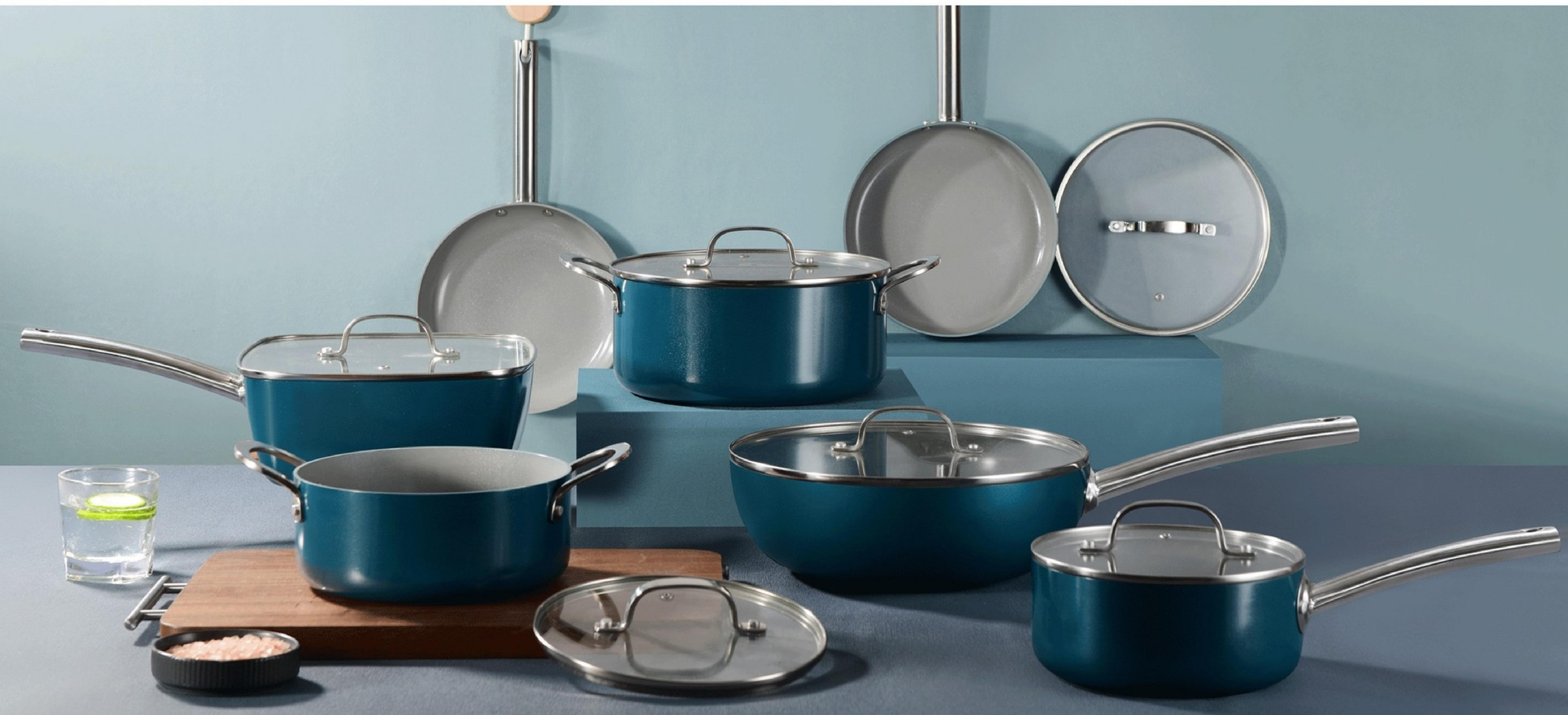 10 PCS Customizable Ceramic Non Stick Pans and Pots Set Induction Cast Aluminum Ceramic Cookware Set Pots and Pans SetSet