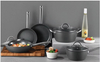 10 PCS Modern Home Kitchen Recycled Heavy Gauge Aluminum Nonstick Cooking Pot Set with Grilldle Pan Easy Clean