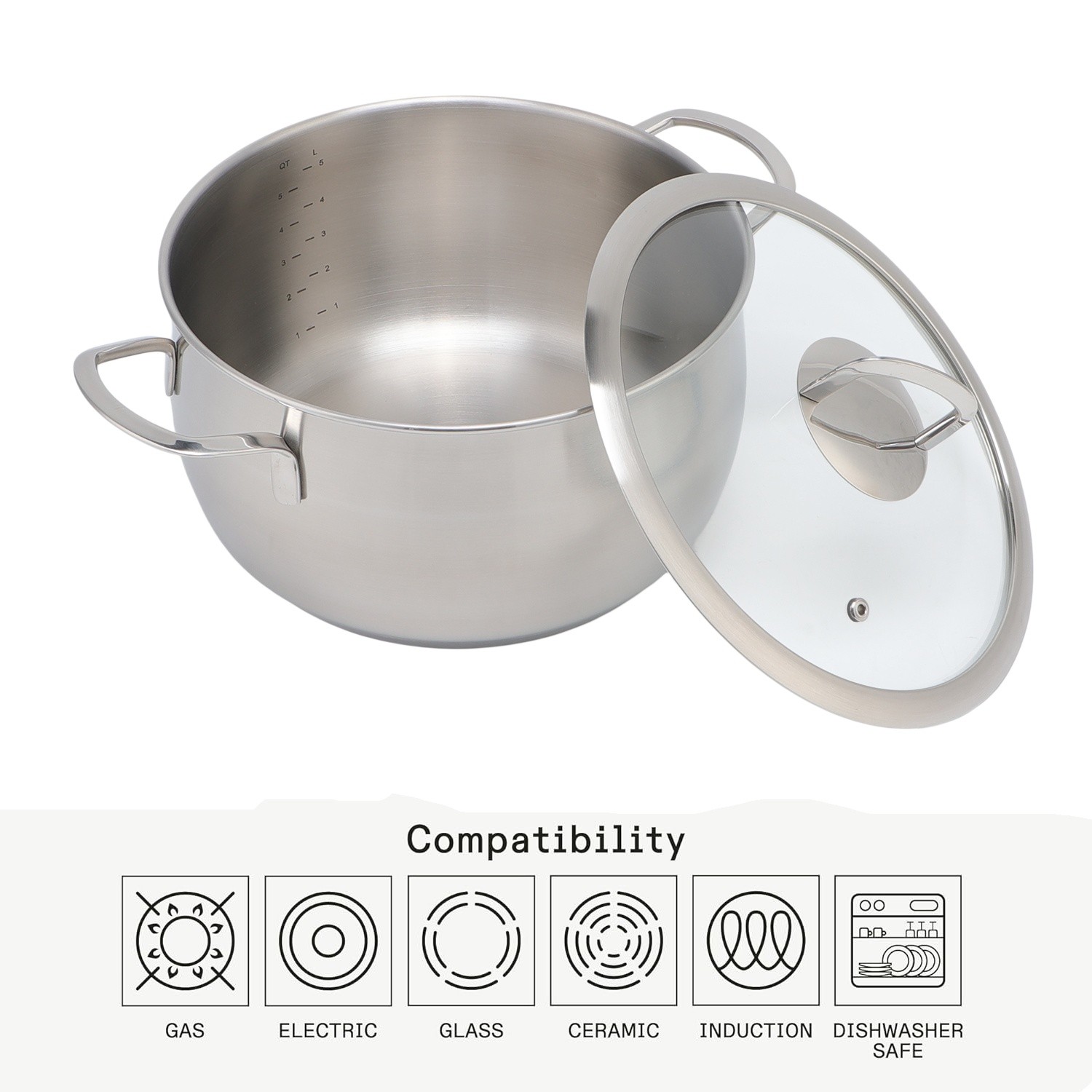 Wholesale Custom 6 Piece Apple Shape Stainless Steel Impact Bonded Bottom Pots And Pans Non-Toxic Kitchen Cookware Set