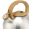 3.0L Stove Top Stainless Steel Tea Pot New Food Grade Polished Custom Top Seller Whistling Tea Kettle With Wood Handle