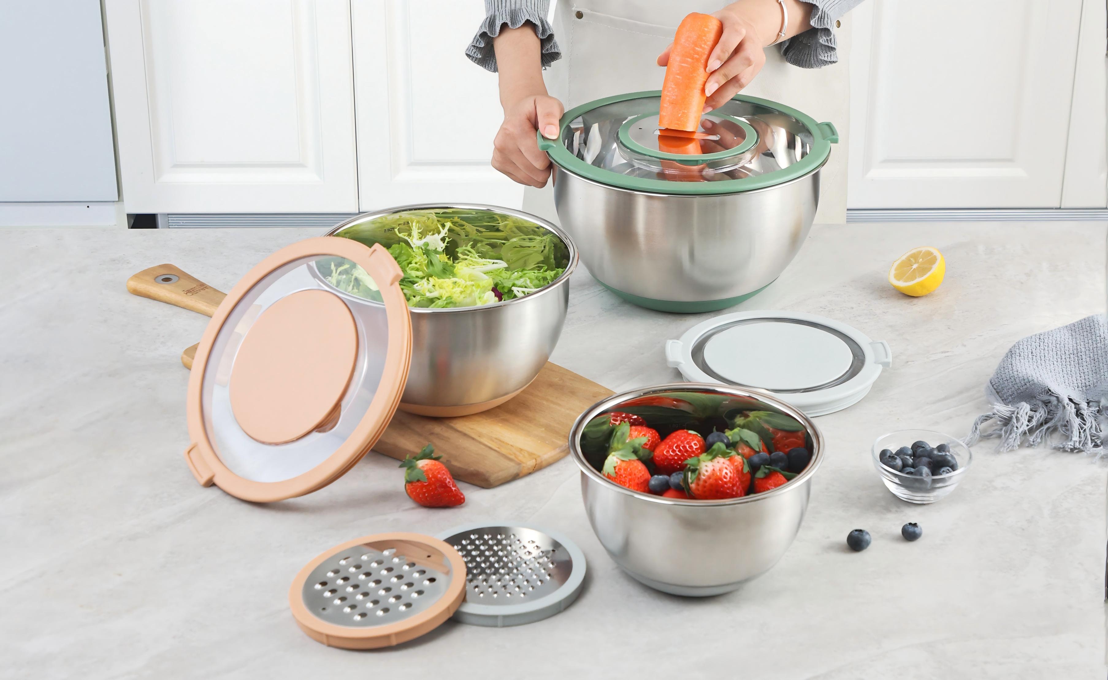 Stainless Steel Mixing Bowl with Lid