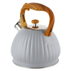 3.0L Stove Top Stainless Steel Tea Pot New Food Grade Polished Custom Top Seller Whistling Tea Kettle With Wood Handle