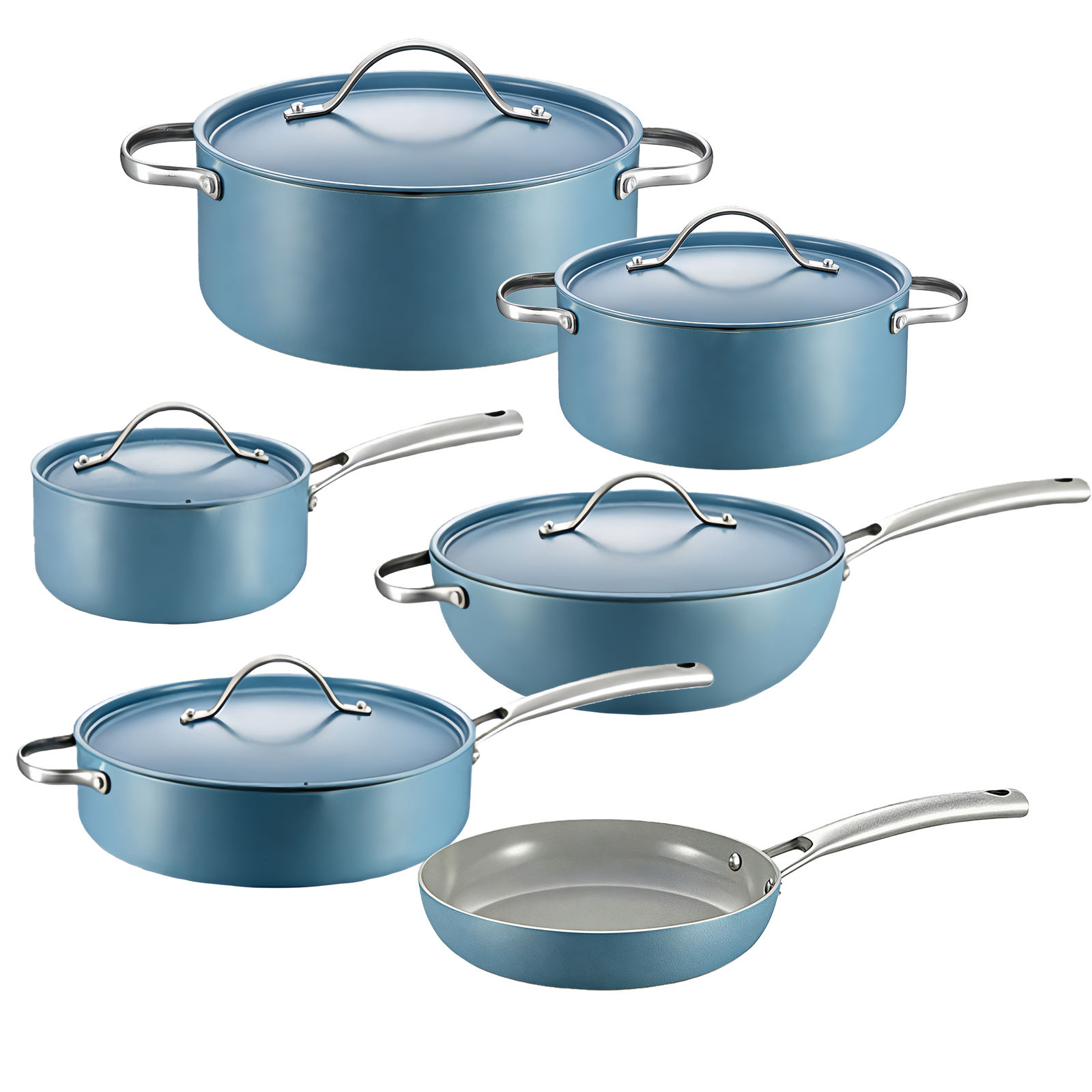 Factory Customizable Ceramic Nonstick Aluminum Ceramic Frying Pan Egg Pan Omelet Pans Chef's Pan PFOA Free Induction Compatible