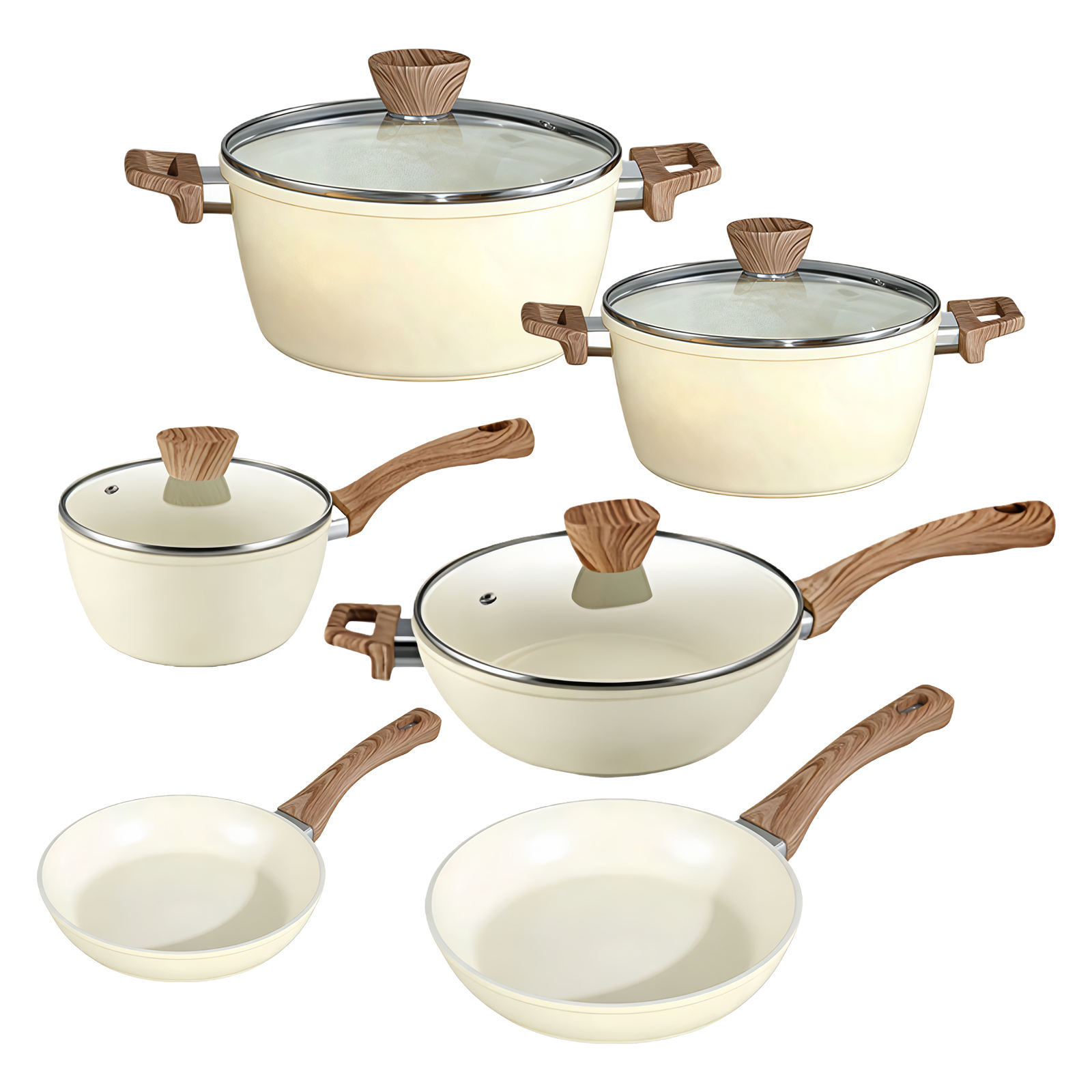 Factory Customizable Ceramic Nonstick Aluminum Frypan Eggpan Omeletpans Chef's Pan PFOA & PFOS FREE Induction Compatible