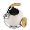 Factory Wholesale 3L Whistling Tea Kettle Tea Pot Customized Color Stainless Steel Hot Water for ALL Stovetop with Wood Handle