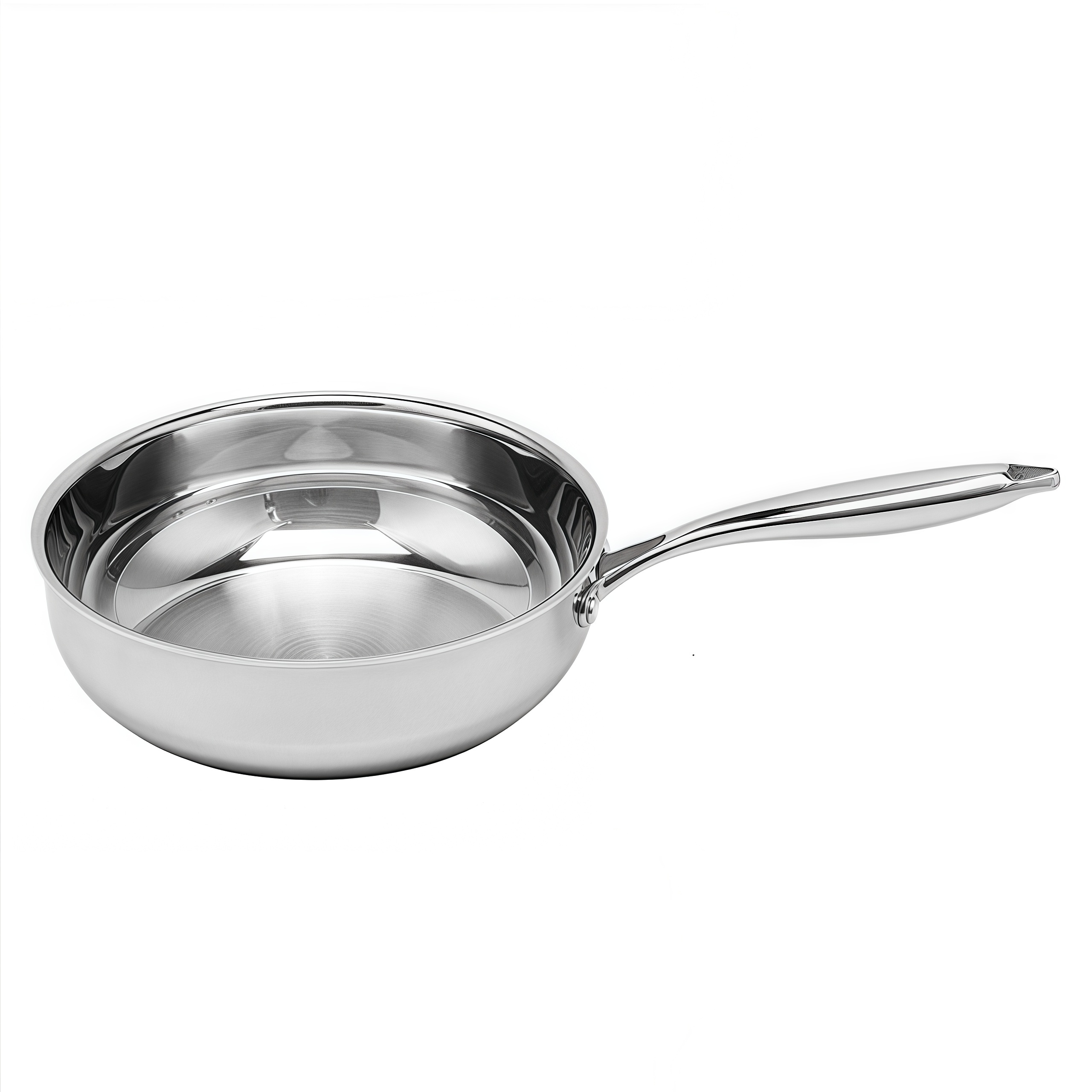 Tri-ply Hybrid Pan & Wok with Double Ears PFAS PFOA Free Honeycomb Stainless Steel Non-stick Wok Pan Cookware 