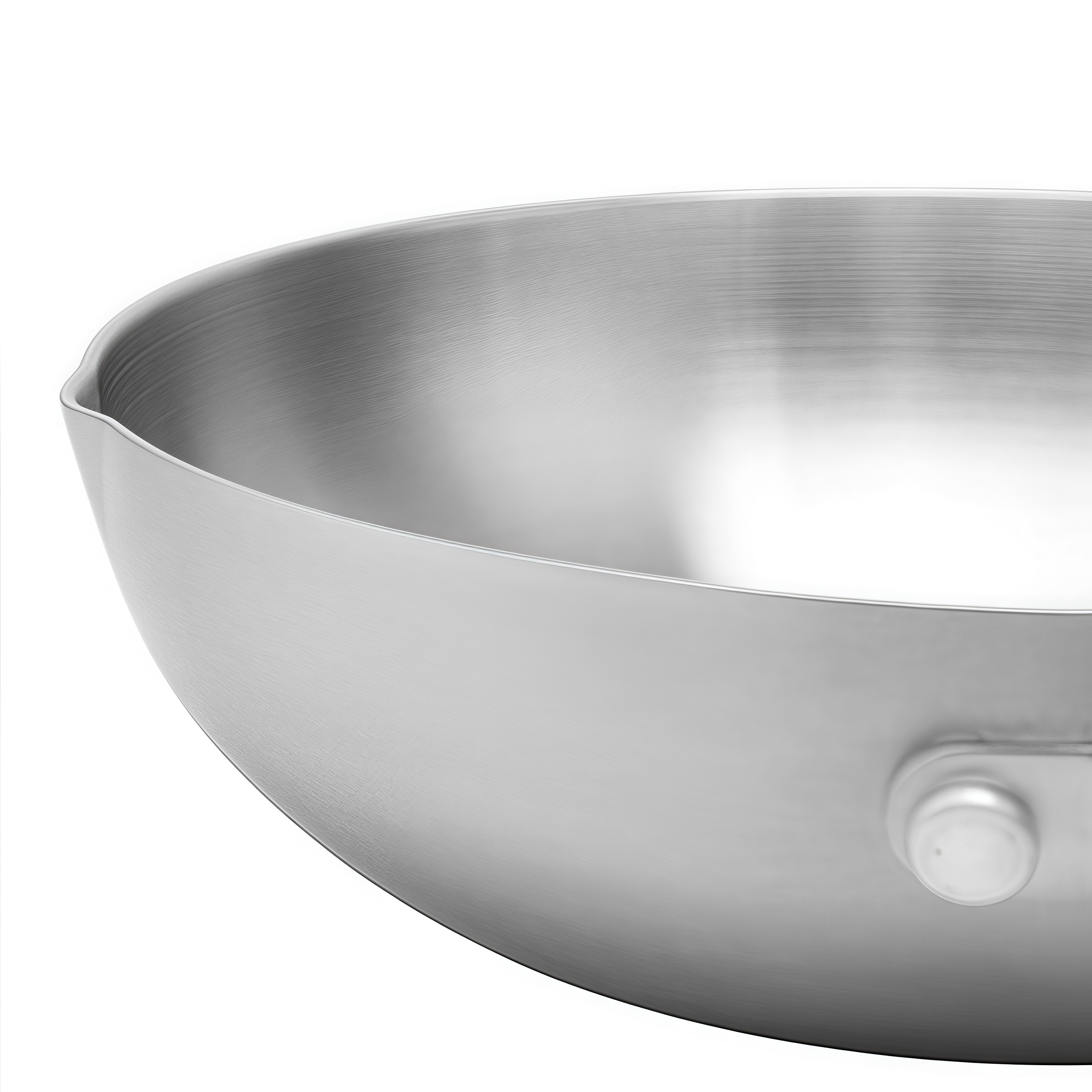 Hybrid TriPly Stainless Steel Nonstick Wok With Handle No Coating Nonstick Cookware Support ODM/OEM Non Toxic NO PFAS PFAS