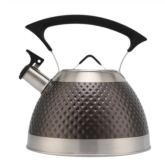 3L Stainless Steel Whistling Tea Kettle with Ergonomic Folding Handle New Design Stovetop Tea Pots for Gas Stove Top