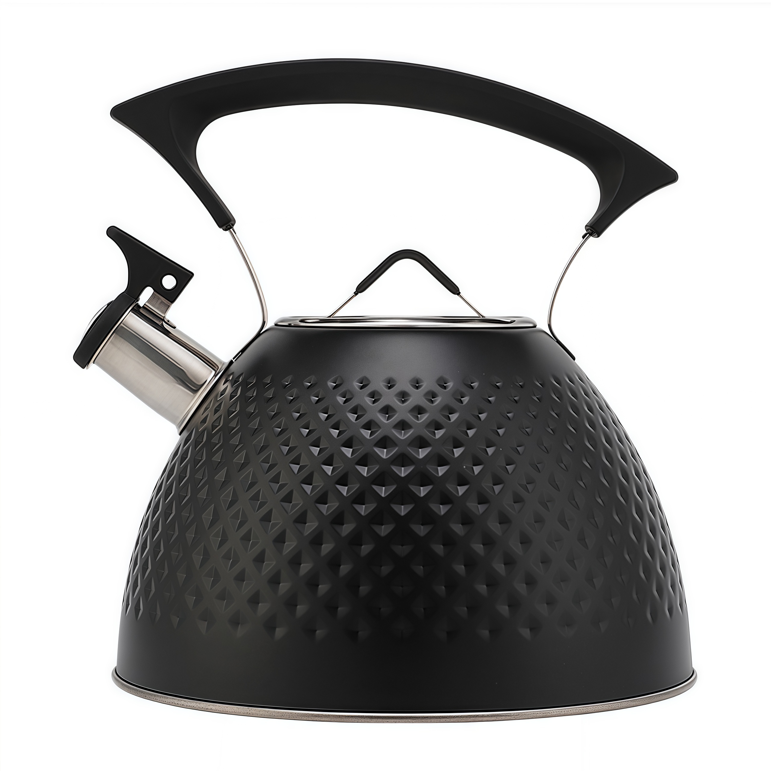 3L Stainless Steel Whistling Tea Kettle with Ergonomic Folding Handle New Design Stovetop Tea Pots for Gas Stove Top