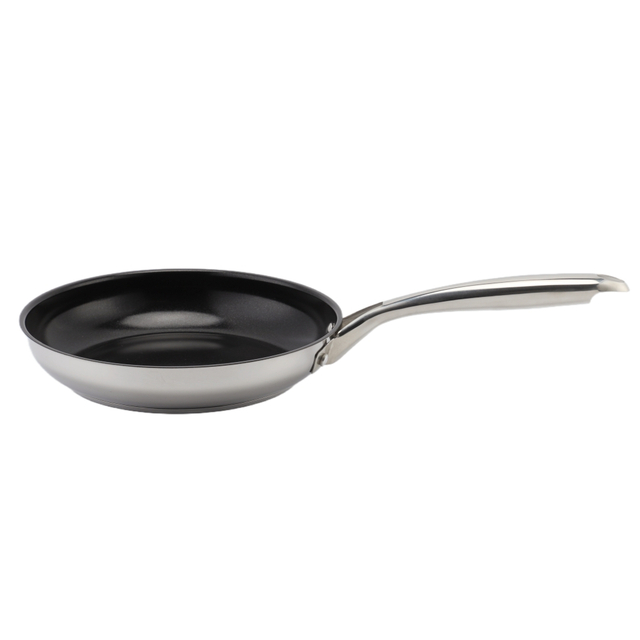 Hot Sale Wholesale Tri-ply Base Stainless Steel Pan 20/24/26/28cm 8inch/10inch/12inch Non-stick Ceramic Coating Cookware Frying Pan
