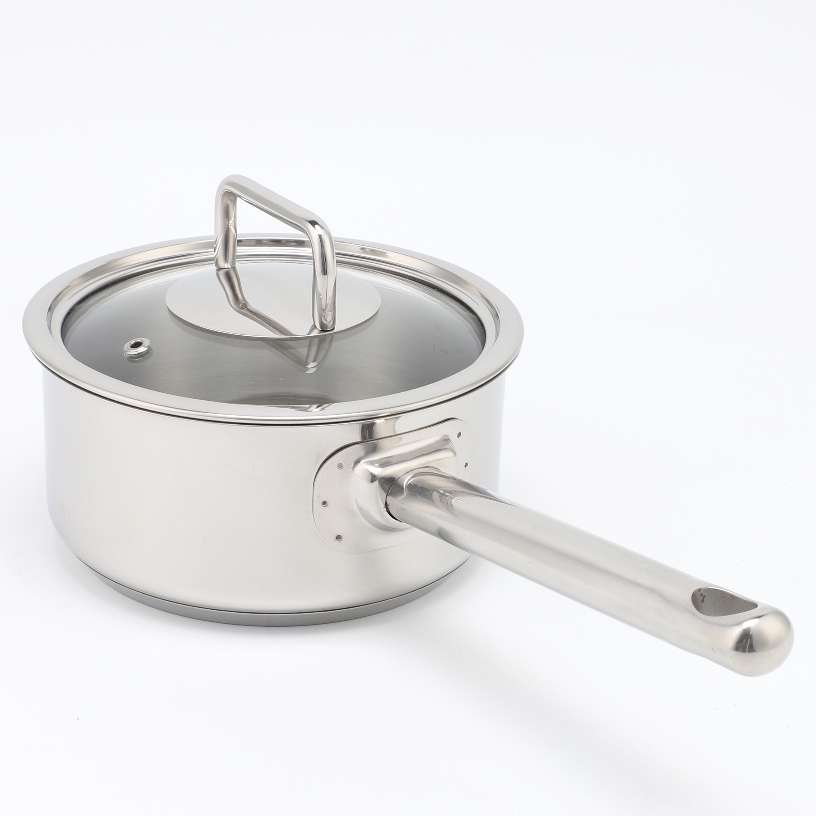 Wholesale Custom 8 Piece Stainless Steel Impact Bonded Bottom Pots And Pans Non-Toxic Kitchen Cookware Set