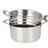 High Quality 6Pcs Kitchen Cooking Cookware Hot Sale Stainless Steel Steamer With Stainless Steel Handle and Lid