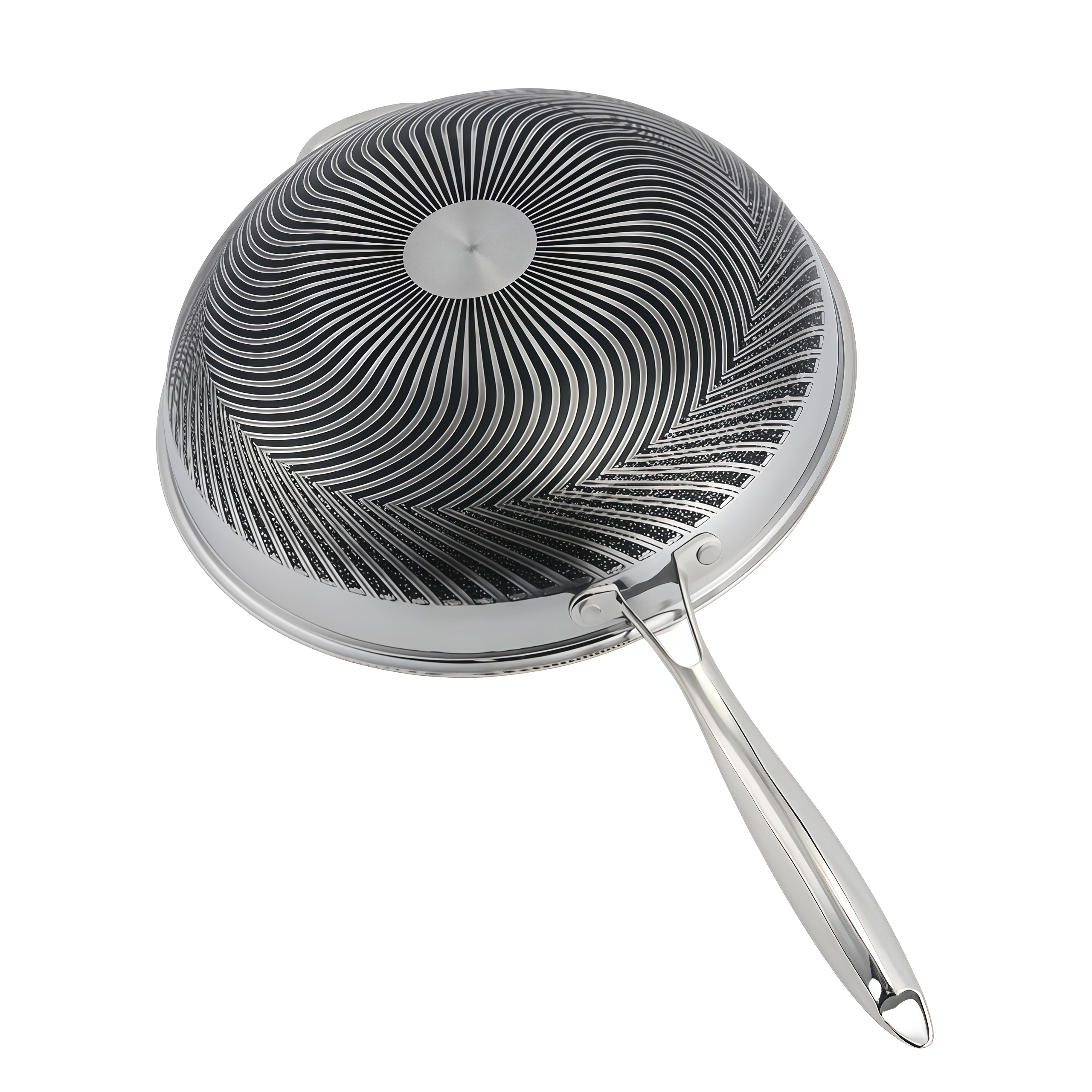 Non Stick Tri Ply Stainless Steel Honeycomb Cookware Set Stainless Steel Pots and Pans Frying Pan Wok Pizza Pan Saucepan Pot Set