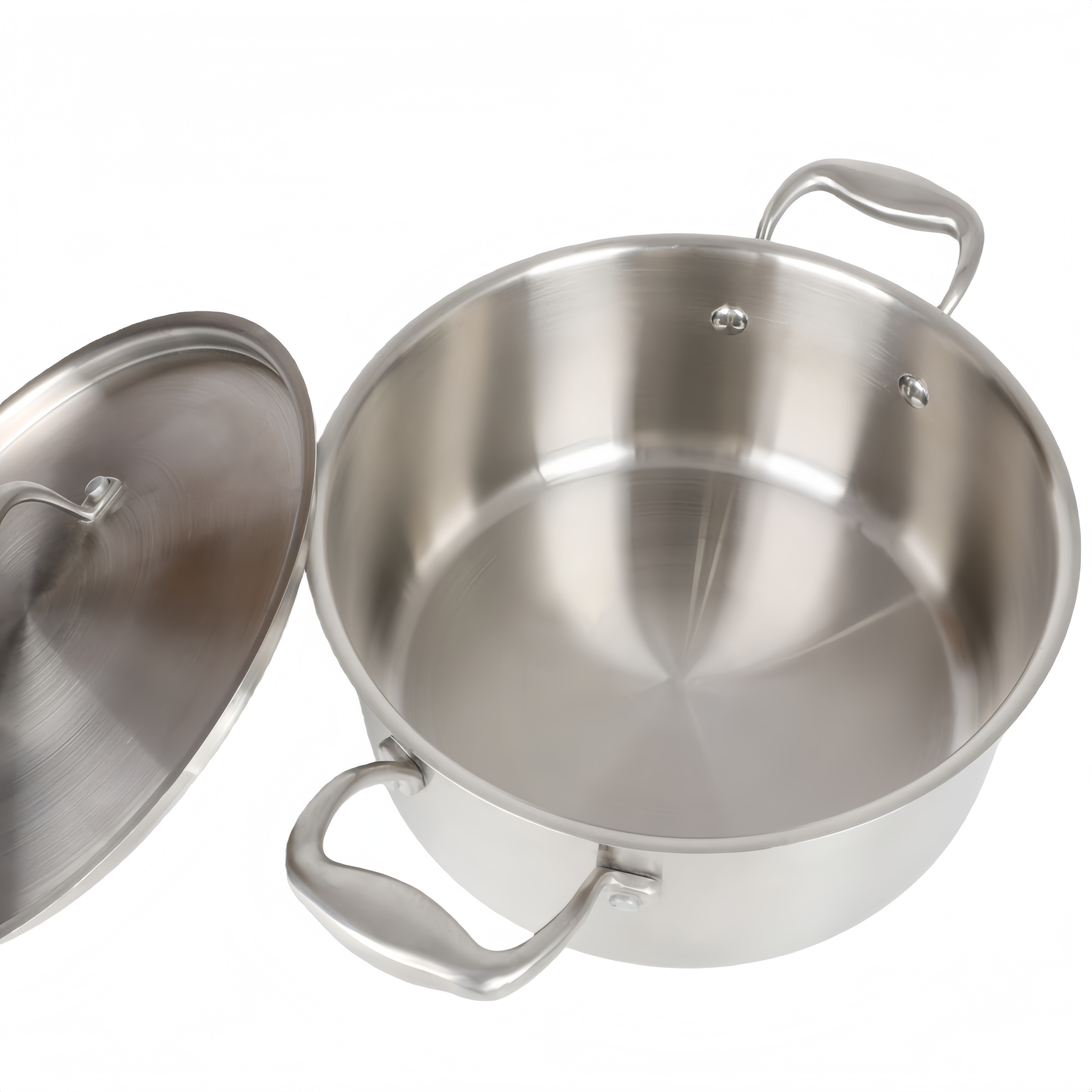 Wholesale Delicate Appearance Multi Function 3 Layer Base Cookware Stainless Steel Casserole Set Soup & Stock Pots With Lids