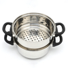 Factory Direct Sales Multi-purpose 3 Layers Steam Pot Stainless Steel Steam Cooker with Steamer Basket and Tempered Glass Lid