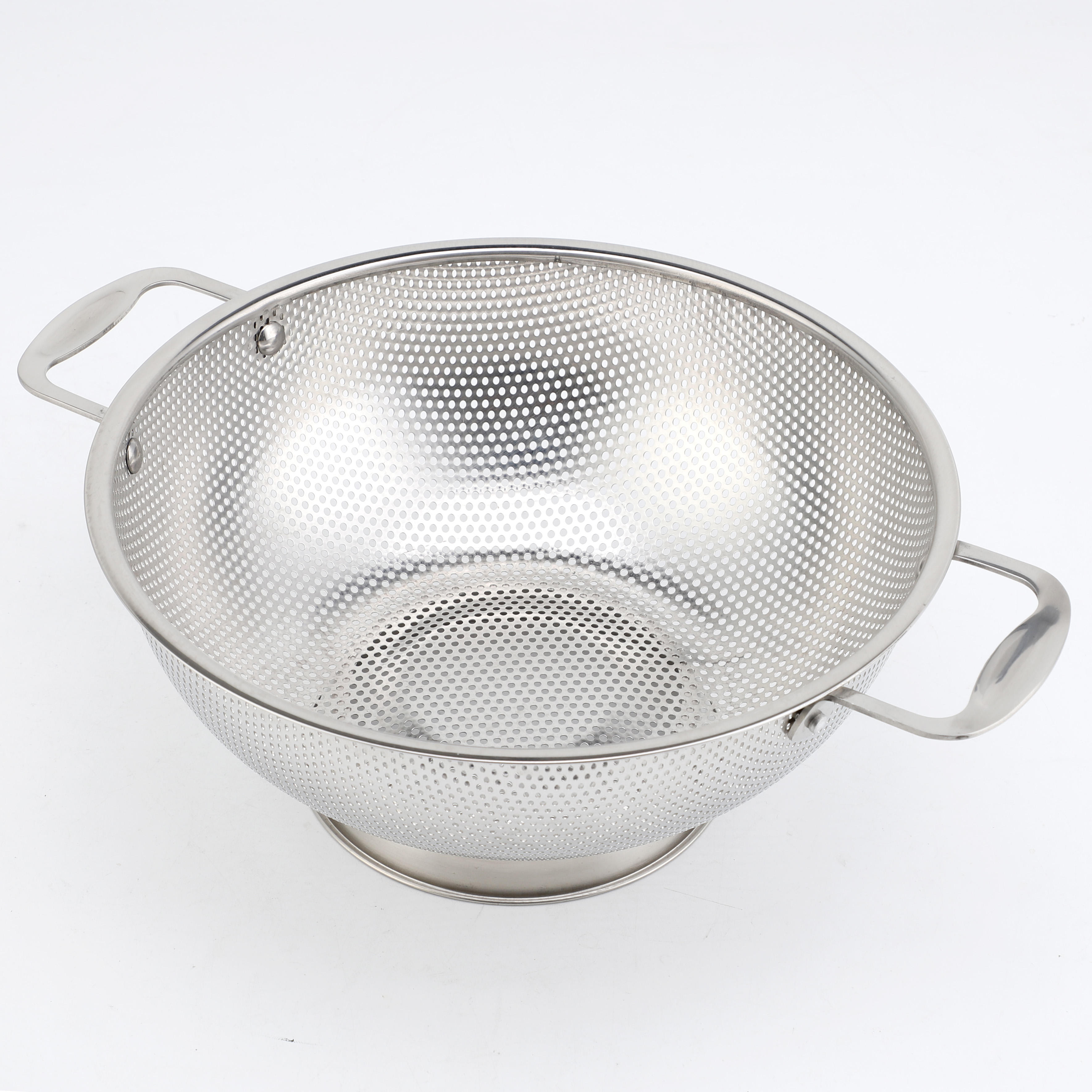 New Fruit Vegetable Kitchen Strainer Colanders Set Stainless Steel Drain Wash Storage Drain Basket Stainless Steel Mesh Strainer