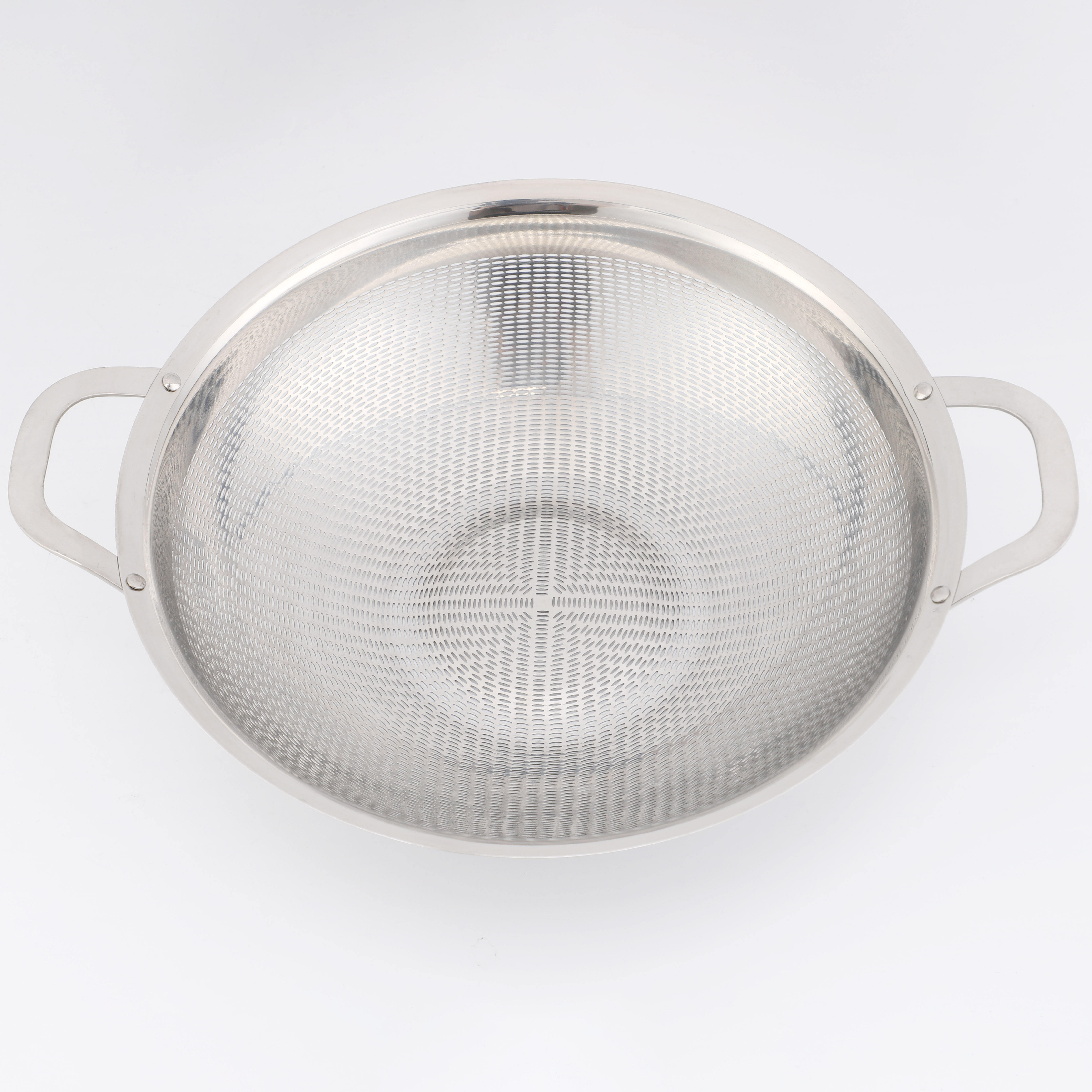 Fruit Vegetable Kitchen Strainer Colanders Set Stainless Steel Drain Wash Storage Drain Basket with Silicone Handle & Feet