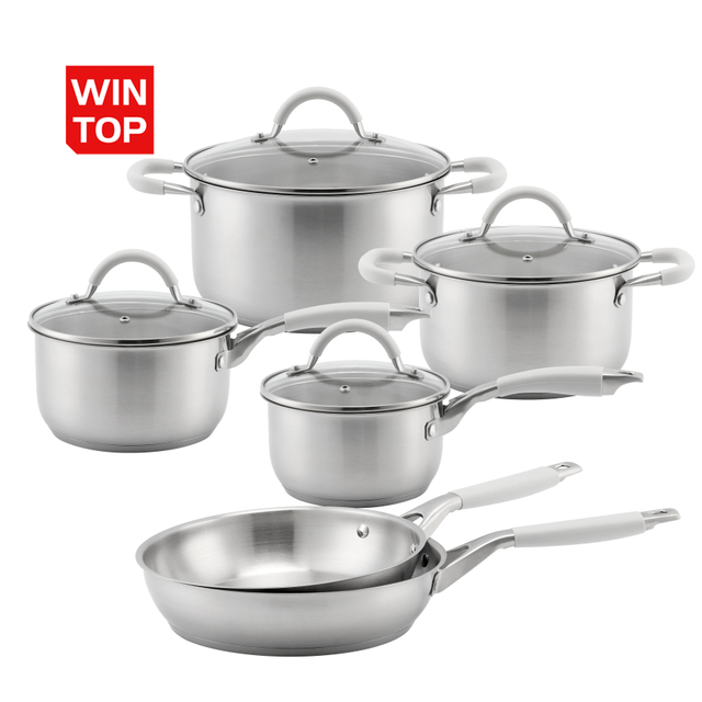 Wholesale Delicate Appearance Multi Function Thickening Base Cookware Stainless Steel Casserole Set Soup & Stock Pots With Lids