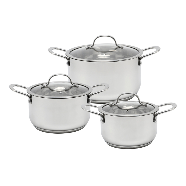 Wholesale Delicate Appearance Multi Function 5 Layer Base Cookware Stainless Steel Casserole Set Soup & Stock Pots With Lids