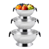 New Fruit Vegetable Kitchen Strainer Colanders Set Stainless Steel Drain Wash Storage Drain Basket