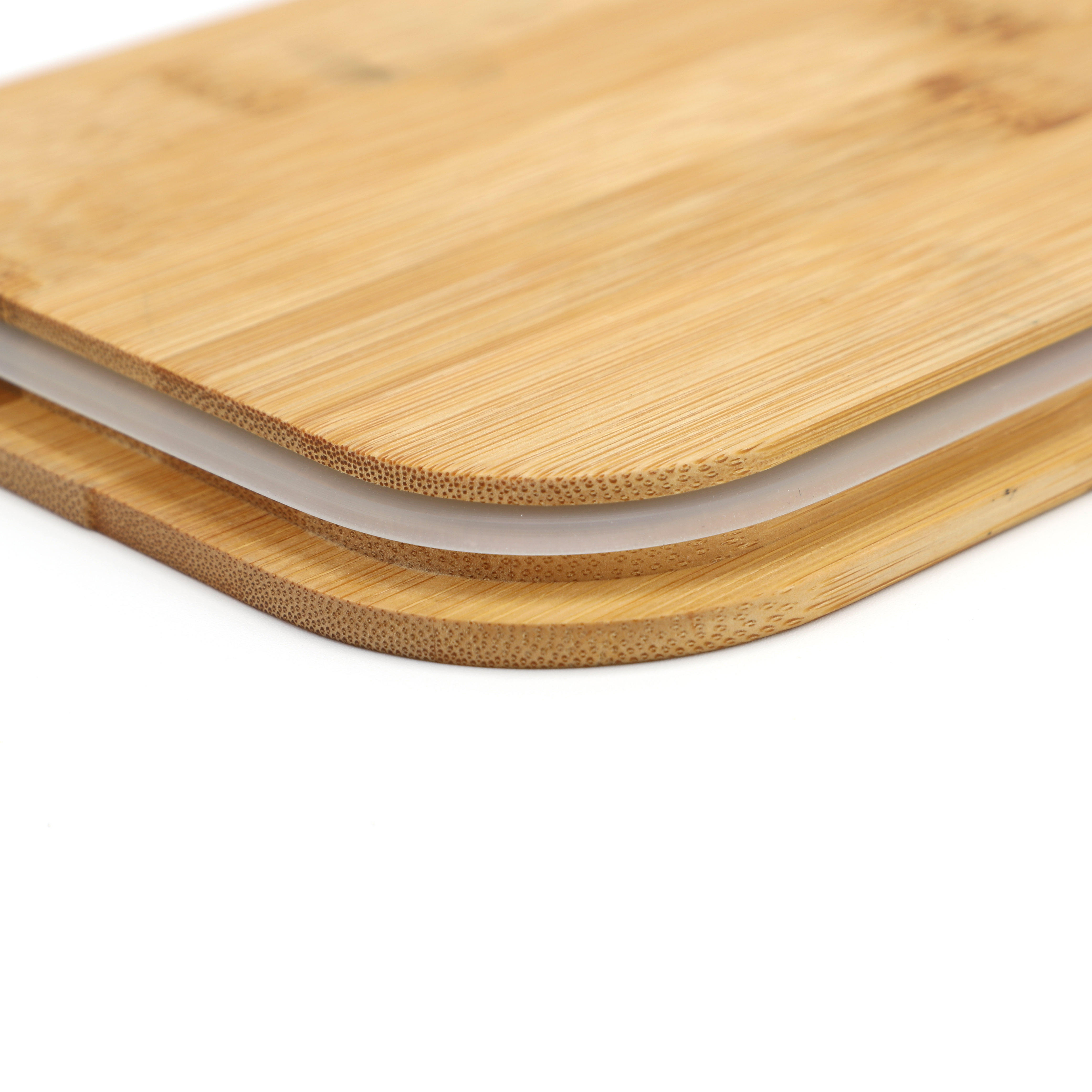 New Bamboo Lid Stainless Steel Food Container Food Packaging Containers Leakproof Metal Bento Lunch Box Stainless Steel Food Carrier