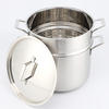 Factory Supply Kitchenware 8 Liter Stainless Steel Pasta Cooker 24cm Pasta Cooker Steamer Multi-Pot