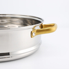 Factory Direct Sales Multi-purpose 2 Layers Steam Pot Stainless Steel Steam Cooker with Steamer Basket and Tempered Glass Lid