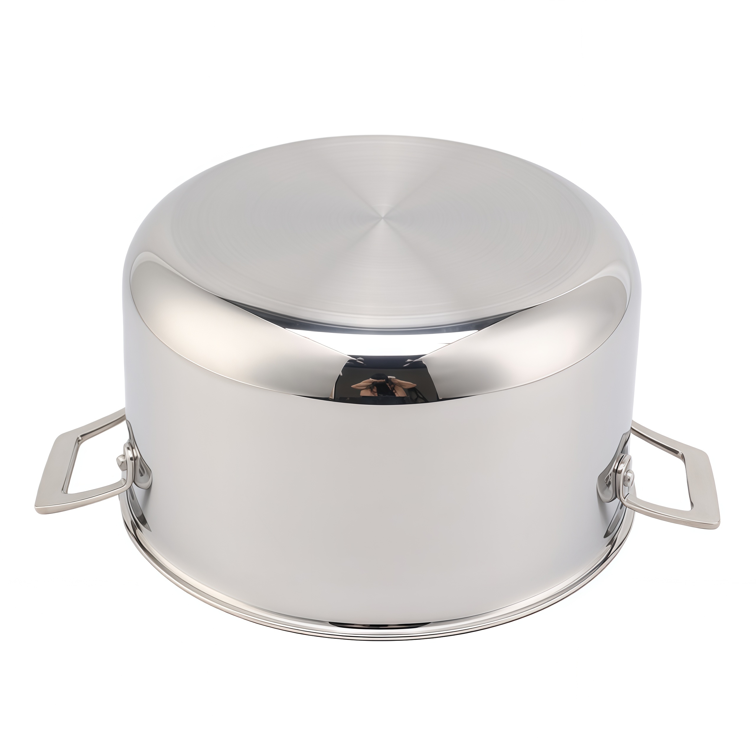 Factory Custom Kitchen Tri-ply Stainless Steel Soup Steamer Pot Set With Glass Lid Stainless Steel Cooking Pot Set Cookware Sets