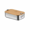 New Design 304 Stainless Steel Fresh-keeping Lunch Box Bamboo Cover Leak-proof Heating Food Grade Microwave Sealed Box